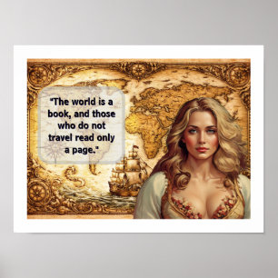 Poster Le monde est un livre