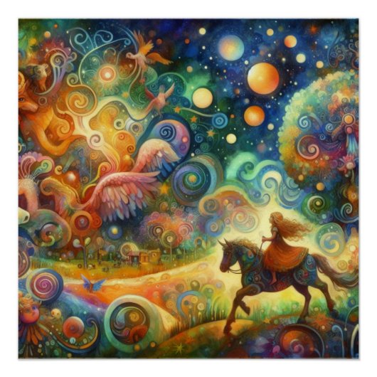 Poster Le monde lunatique d'un rêve d'enfant (Devant)