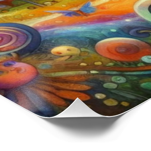 Poster Le monde lunatique d'un rêve d'enfant (Coin)