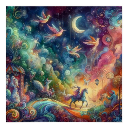 Poster Le monde lunatique d'un rêve d'enfant (Devant)