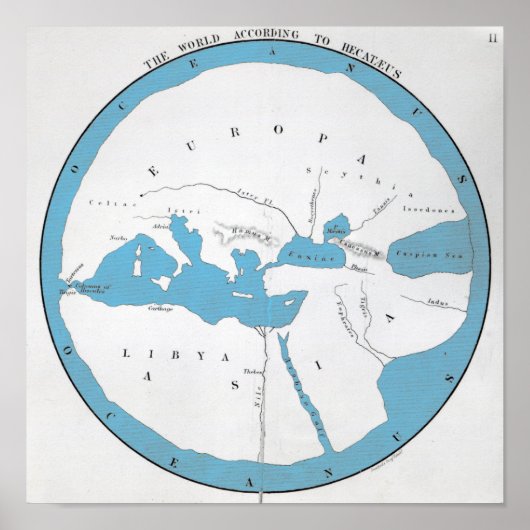 Poster Le monde selon Hecataeus (Devant)