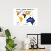 Poster Le monde selon l'Australie (Bureau à domicile)