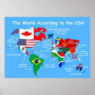 Poster Le monde selon les Etats-Unis
