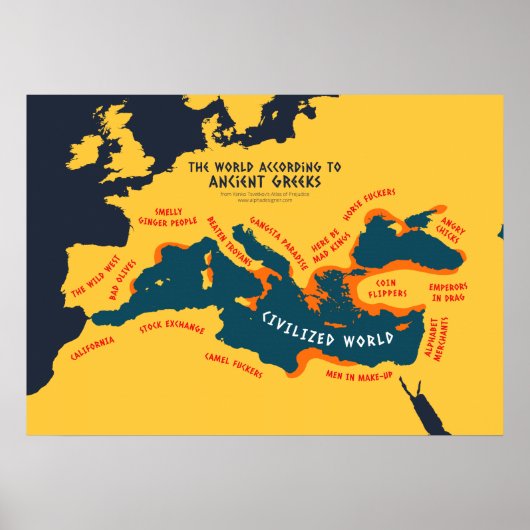 Poster Le monde selon les Grecs anciens (Devant)