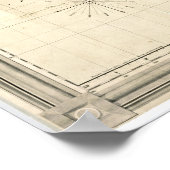 Poster Le monde sur la projection de Mercator | 1840 (Coin)