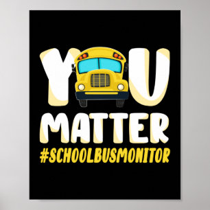Poster Le Moniteur De Bus De L'École Vous Comptez