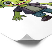 Poster Le Monstre de Frankenstein - Caricature d'Hallowee (Coin)