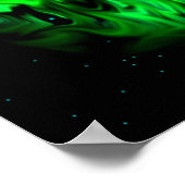 Poster Le Monstre de la flamme verte dans le ciel étoilé (Coin)