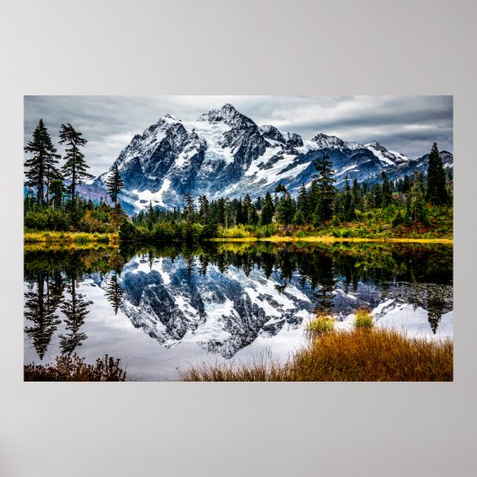 Poster Le Mont Baker reflété (Devant)