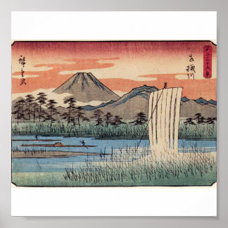 Poster Le Mont Fuji au Japon vers les années 1800