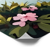 Poster Le mont Fuji aux fleurs de cerisiers (Coin)