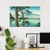 Poster Le mont Fuji du lac Kawaguchi par Tsuchiya Koitsu (Bureau à domicile)