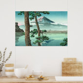 Poster Le mont Fuji du lac Kawaguchi par Tsuchiya Koitsu (Cuisine)