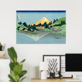 Poster Le Mont Fuji reflété dans le lac Kawaguchi (Bureau à domicile)