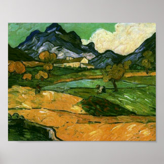 Poster Le Mont Gaussier, Vincent van Gogh