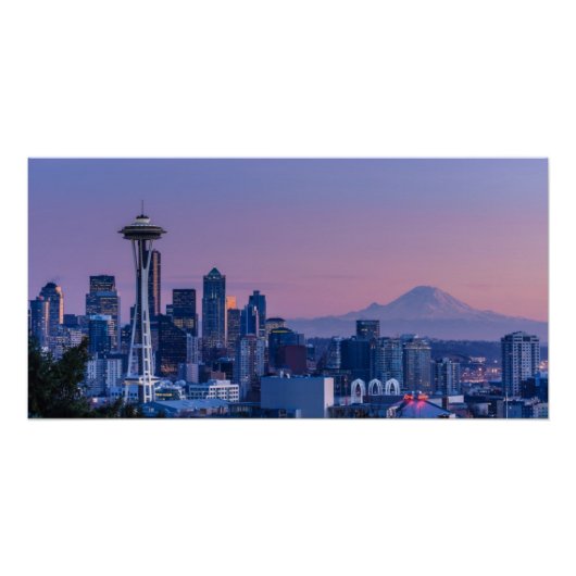 Poster Le Mont Rainier dans l'arrière - plan. (Devant)