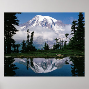 Poster Le Mont Rainier dans une montagne tarne