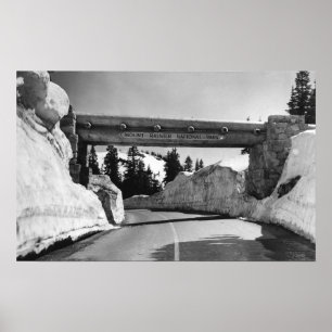 Poster Le mont Rainier, passage chinook de Naches de