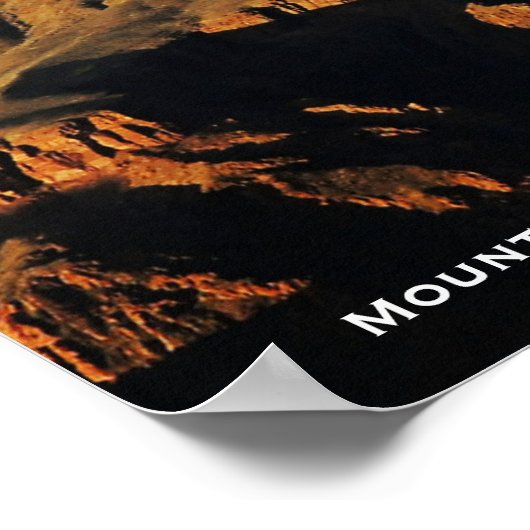 Poster Le mont Sharp sur la planète Mars Photo (Coin)