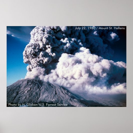 Poster Le Mont St. Helens Lui Frappe Le Haut (Devant)