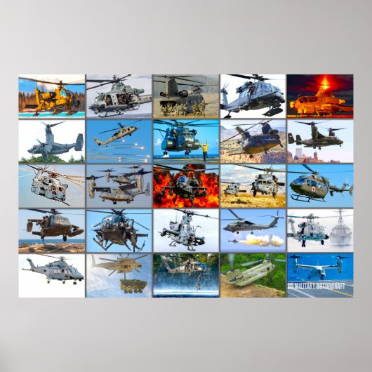 POSTER LE "MONTAGE" DU ROTORCRAFT MILITAIRE AMÉRICAIN (Devant)