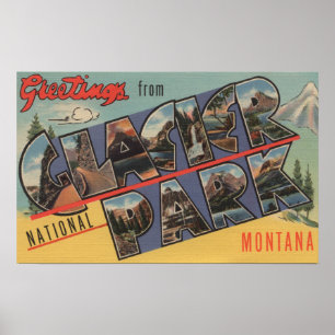 Poster Le Montana - parc national de glacier