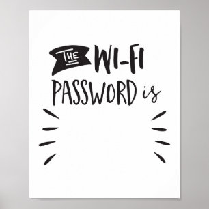 Poster Le Mot De Passe Wi-Fi Est :