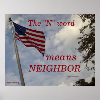POSTER LE MOT "N" SIGNIFIE VOISIN