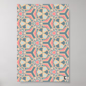 Poster Le motif islamique rose (Devant)