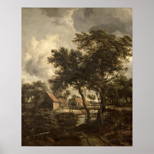 Poster Le moulin à eau, c.1660 (Devant)