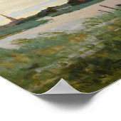 Poster Le moulin à vent Zaandam, Monet 1871 (Coin)