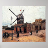 Poster Le Moulin de la Galette par Vincent van Gogh (Devant)