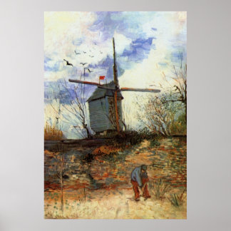 Poster Le Moulin de la Galette par Vincent van Gogh