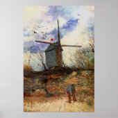Poster Le Moulin de la Galette par Vincent van Gogh (Devant)