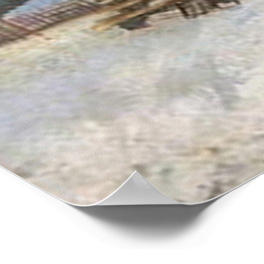 Poster Le Moulin de la Galette par Vincent van Gogh (Coin)