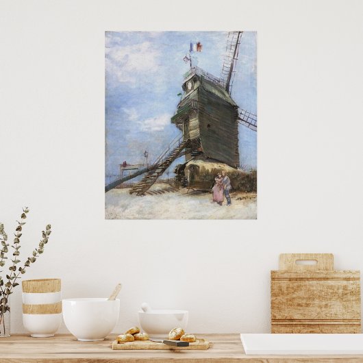 Poster Le Moulin de la Galette par Vincent van Gogh (Cuisine)