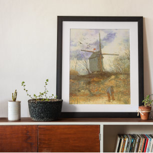 Poster Le Moulin Galette by Vincent van Gogh, Windmills