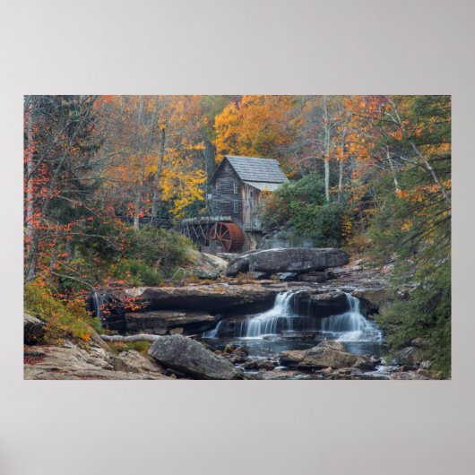 Poster Le moulin historique sur Glade Creek (Devant)