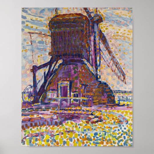 Poster Le moulin Winkel | Piet Mondrian (Devant)