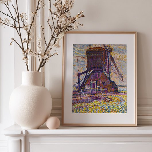 Poster Le moulin Winkel | Piet Mondrian