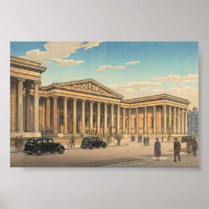 Poster Le Musée britannique estampe sur bois japonaise