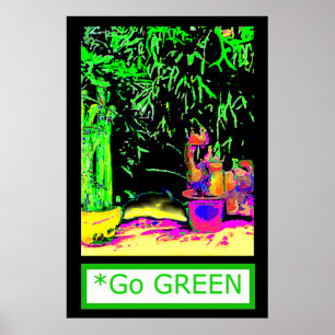 Poster Le MUSEUM Artist Series JGibney Devenez écolo Stag