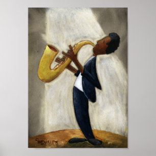 Poster Le musicien de jazz