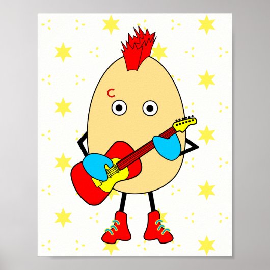 Poster Le musicien de rock Egghead (Devant)
