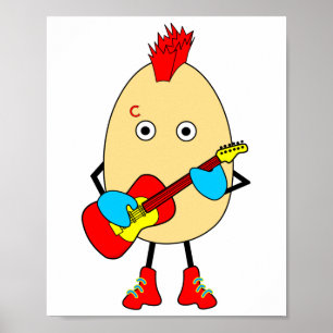 Poster Le musicien de rock Egghead