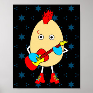Poster Le musicien de rock Egghead