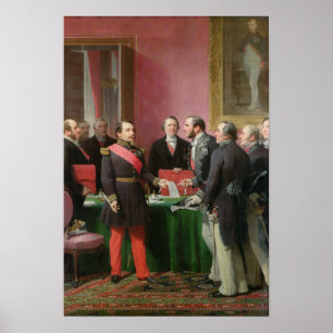 Poster Le napoléon III remet le décret