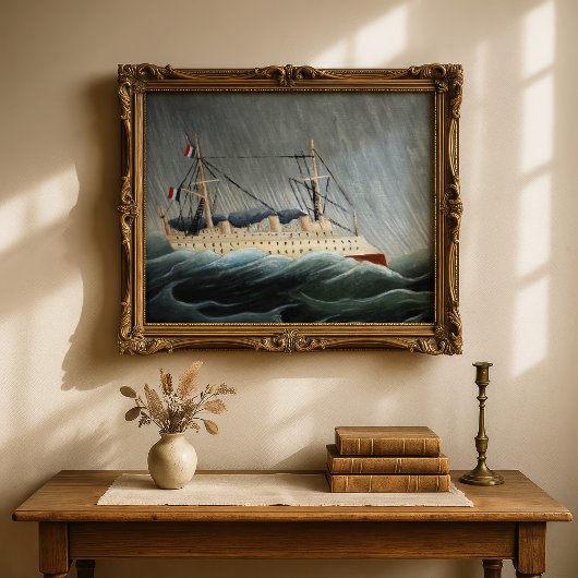 Poster Le navire dans la tempête | Henri Rousseau