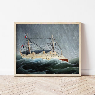 Poster Le navire dans la tempête   Henri Rousseau