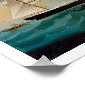 Poster Le navire Fleetwing, Baie de Hong Kong (Coin)